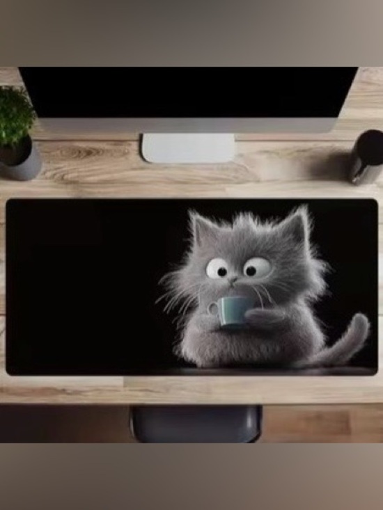 Other - Gray Cat Graphic Keyboard Pad Extra Large - NWT